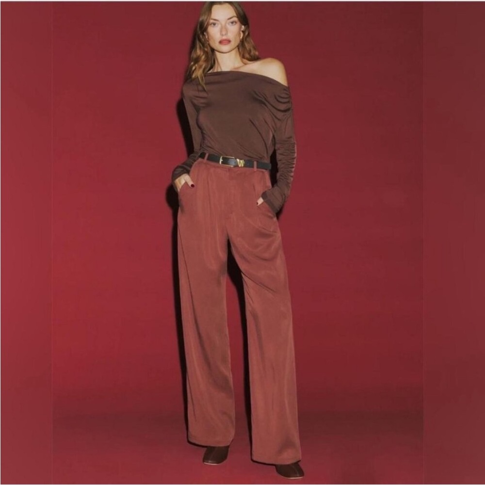 Reformation Red Trousers